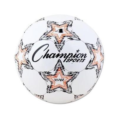Champion Sports VIPER Soccer Ball, Size 4, White