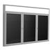 Ghent Enclosed Cabinet Letter Board Felt/Metal in Gray | 48 H x 2.25 D in | Wayfair PABL10-BK