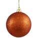 Vickerman 35098 - 6" Burnished Orange Sequin Ball Christmas Tree Ornament (4 pack) (N591518DQ)