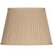 Beige Knife Pleat Oval Linen Shade 12/8x16/12x11 (Spider)