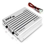 Pyle PLMRA400 400 Watt 4 Channel Waterproof Marine Boat Audio Amplifier White