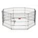 Lucky Dog Foldable Metal Exercise Pet Play Pen for Dogs, Chickens, Rabbits & more Metal in Black | 24 H x 63 W x 63 D in | Wayfair ZW 11624