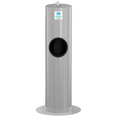 WipesPlus Powder Coated Floor Dispenser Station with Trash Can