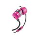 GOgroove audiOHM HF Stereo Earbuds with Hands-Free Microphone Noise Isolation and Included Velvet Carrying Bag Pink