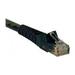 TRIPP LITE N201-001-BK 1 ft. Cat 6 Black Gigabit Snagless Molded (UTP) Ethernet Cable (RJ45 M/M)