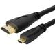 Cmple - Micro HDMI to HDMI Cable 3ft Micro HDMI Cable Male to Male 4k Camera HDMI Cables for Capture Card Video Camera Action Camera Pocket Camera - Black