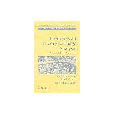 From Gestalt Theory to Image Analysis by Lionel Moisan (Hardcover - Springer-Verlag)