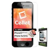 Cellet iPhone SE / 5s / 5 / 5c Durable Screen Protector Ultra-Premium Tempered Glass Screen Protector (Scratch proof and Shatterproof) for Apple iPhone SE 5s 5 & 5c