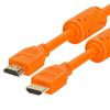 Cmple - Orange HDMI Cable High Speed HDTV Ultra-HD (UHD) 3D 4K @60Hz 18Gbps 28AWG HDMI Cord Audio Return - 3 Feet