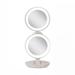 Zadro 4.5 Round LED Compact Mirror 10X/1X Travel Mirror with Lights and Magnification 3 AAA batteries LED Makeup Mirror