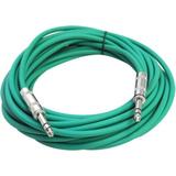 Seismic Audio SATRX-25 Green 25 Foot TRS Patch Cable