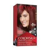 Revlon Colorsilk Beautiful Color Permanent Hair Dye with Keratin 100% Gray Coverage Ammonia Free 49 Auburn Brown