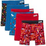 Toddler Boys' Covered Waistband Boxer Briefs, 5 Pack