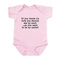 CafePress - If You Think Im Cute You Should See My Aunt..Do Yo - Baby Light Bodysuit Size Newborn - 24 Months