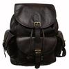 Urban Buckle-Flap Backpack (Dark Brown)
