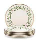 Lenox Holiday 8" Salad Plate in Green/White/Yellow | Wayfair 835218
