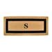 Classic Border Monogrammed Coco Door Mat - 22" X 36", C - Frontgate