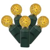 Vickerman 36130 - 100 Light 34' Green Wire Yellow G12 Berry LED Miniature Christmas Light String Set with 4" Spacing (X4G9107)
