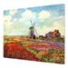 ArtWall 'Windmill' by Claude Monet Removable Wall Decal Canvas/Fabric in Brown/Indigo/Red | 18 H x 24 W in | Wayfair 0mon008a1824p