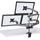 Cotytech Spring Arm Height Adjustable 3 Screen Desk Mount in Gray | 22 H x 12 W x 5 D in | Wayfair DM-GST13-C