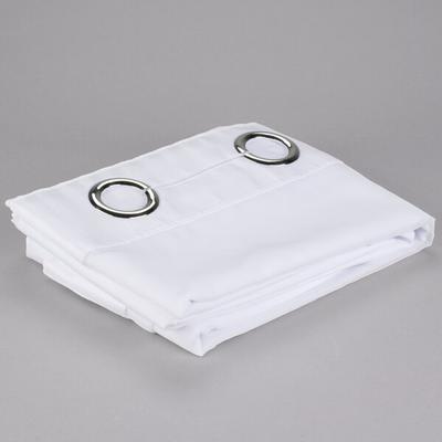 Hookless HBH53DTB01CRX White Double H Shower Curtain with Chrome Raised Flex-On Rings, It's A Snap! Polyester Liner with Magnets, and Poly-Voile Translucent Window - 71" x 77"