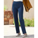 Draper's & Damon's Women's Slimtacular® Straight Leg Pull-On Denim Jeans - Denim - PS - Petite Short