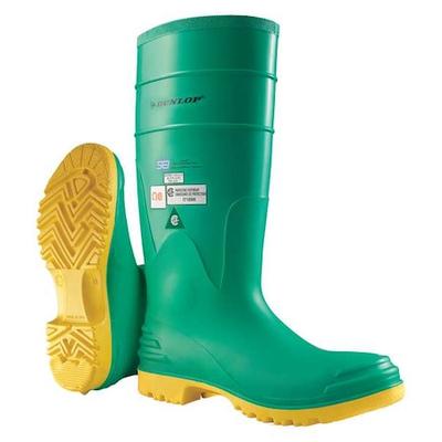 DUNLOP 8701200 Men's Rubber Boot, 8 Steel Toe, 15" H, Green, 8701200