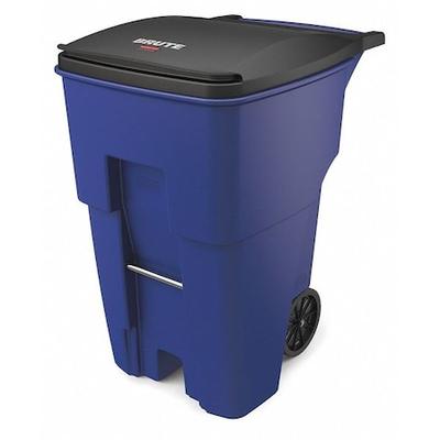 RUBBERMAID COMMERCIAL FG9W2273BLUE BRUTE 95 gal Rectangular Trash Can, Blue,