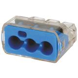 IDEAL 30-1039J Push-In Connector, 3-Port, Blue,PK150