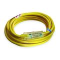 POWER FIRST 4FZZ8 100 ft. 10/3 Lighted Extension Cord SJTOW