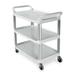 RUBBERMAID COMMERCIAL FG409100OWHT Dual-Handle Utility Cart with Lipped Plastic