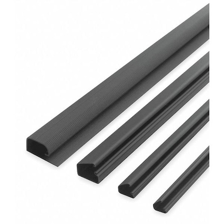 MASTER CASTER 00205 Channel,J Style,1 1/8Hx48Lx2 3/8Win,Blk