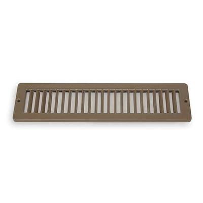 ZORO SELECT 4MJD4 Toe Space Grille, 3.38 X 13.13, Brown, Steel