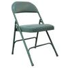 ZORO SELECT 4GE54 Steel Chair with Vinyl Padded, Gray