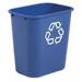 RUBBERMAID COMMERCIAL FG295673BLUE Recycling Wastebasket Container, 7 gal