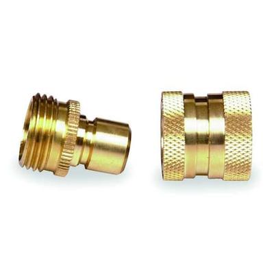 WESTWARD 4KG97 Quick Connector Set,M/F,GHT,Brass