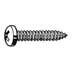 ZORO SELECT U26660.019.0150 Sheet Metal Screw, #10 x 1-1/2 in, Zinc Plated