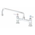 T&S BRASS B-0221 Manual, 8" Mount, 2 Hole Low Arc Laundry Sink Faucet