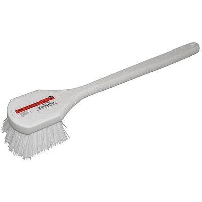 TOUGH GUY 3NB56 3 in W Scrub Brush, Medium, 17 in L Handle, 3 in L Brush,