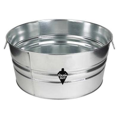 ZORO SELECT 3ANT3 Utility Tub,17 gal.,Silver