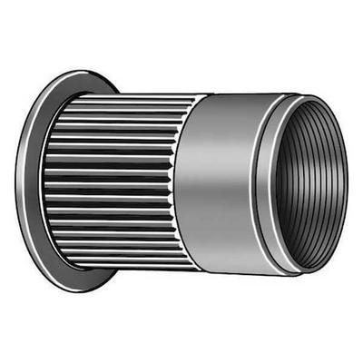 ZORO SELECT U69315.037.0312 Rivet Nut, 3/8"-16 Thread Size, 0.685 in Flange