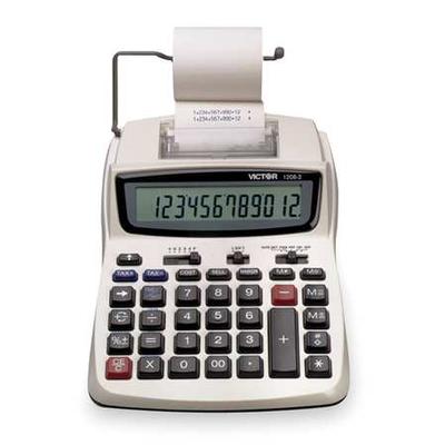 VICTOR TECHNOLOGY 1208-2 Portable Calculator,LCD,1...