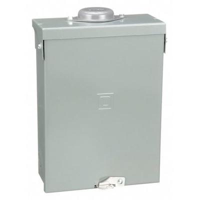 SQUARE D HOM612L100RB Load Center, HOM, 6 Spaces, 100A, 120/240V AC, Main Lug,