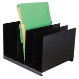 ZORO SELECT 1AYE6 Desk Organizer,Letter,5 Compartments,Blk