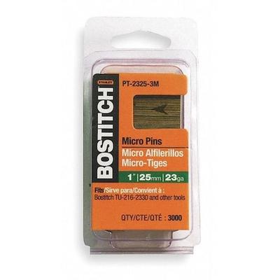BOSTITCH PT-2319-3M Collated Headless Pin, 3/4 in L, 23 ga, Polymer Coated,
