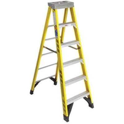 WERNER 7304 4 ft Fiberglass Stepladder, 375 lb Capacity