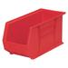 AKRO-MILS 30265RED Hang & Stack Storage Bin, 18 in L, 8 1/4 in W, 9 in H, Red,