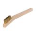 TOUGH GUY 1VAG3 Scratch Brush, 8 in L Handle, 2 in L Brush, Brass, Wood, 7 7/8