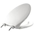 BEMIS 7850TDG-000 Toilet Seat, With Cover, Plastic, Elongated, White