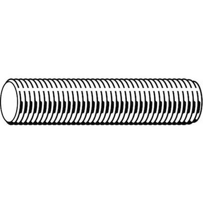 ZORO SELECT U22180.037.3600 Fully Threaded Rod, 3/8"-16, 3 ft, Steel, Grade B7,